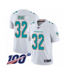 Men's Miami Dolphins #35 Walt Aikens Aqua Green Team Color Vapor Untouchable Limited Player 100th Season Football Jersey