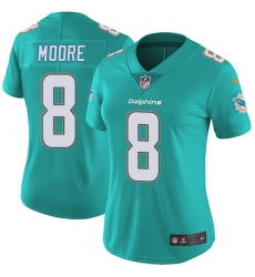 Women's Nike Miami Dolphins #8 Matt Moore Elite Aqua Green Team Color NFL Jersey