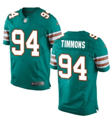 Men's Nike Miami Dolphins #94 Lawrence Timmons Elite Aqua Green Alternate NFL Jersey