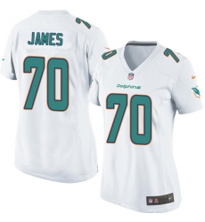 Women's Nike Miami Dolphins #70 Ja'Wuan James Game White NFL Jersey