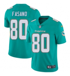 Youth Nike Miami Dolphins #80 Anthony Fasano Elite Aqua Green Team Color NFL Jersey