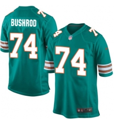 Men's Nike Miami Dolphins #74 Jermon Bushrod Game Aqua Green Alternate NFL Jersey