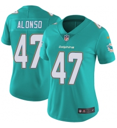 Women's Nike Miami Dolphins #47 Kiko Alonso Elite Aqua Green Team Color NFL Jersey