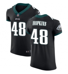 Men's Nike Philadelphia Eagles #48 Wes Hopkins Black Alternate Vapor Untouchable Elite Player NFL Jersey