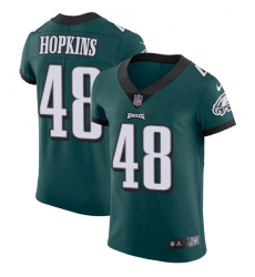 Men's Nike Philadelphia Eagles #48 Wes Hopkins Midnight Green Team Color Vapor Untouchable Elite Player NFL Jersey