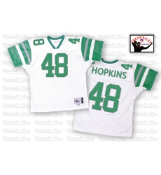 Mitchell And Ness Philadelphia Eagles #48 Wes Hopkins White Authentic Throwback NFL Jersey