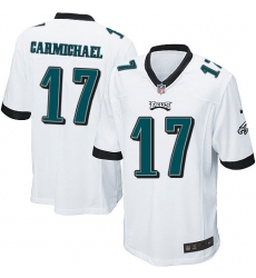Men's Nike Philadelphia Eagles #17 Harold Carmichael Game White NFL Jersey