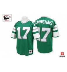 Mitchell And Ness Philadelphia Eagles #17 Harold Carmichael Green Authentic Throwback NFL Jersey