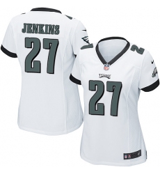 Women's Nike Philadelphia Eagles #27 Malcolm Jenkins Game White NFL Jersey