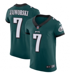 Men's Nike Philadelphia Eagles #7 Ron Jaworski Midnight Green Team Color Vapor Untouchable Elite Player NFL Jersey