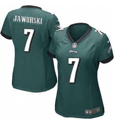 Women's Nike Philadelphia Eagles #7 Ron Jaworski Game Midnight Green Team Color NFL Jersey