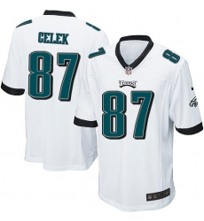 Men's Nike Philadelphia Eagles #87 Brent Celek Game White NFL Jersey