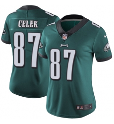 Women's Nike Philadelphia Eagles #87 Brent Celek Midnight Green Team Color Vapor Untouchable Limited Player NFL Jersey