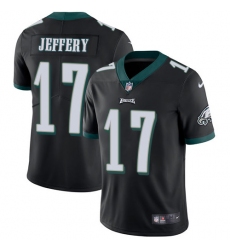 Youth Nike Philadelphia Eagles #17 Alshon Jeffery Black Alternate Vapor Untouchable Limited Player NFL Jersey