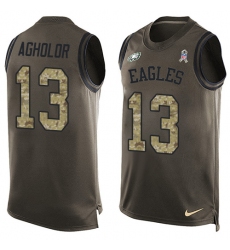 Men's Nike Philadelphia Eagles #13 Nelson Agholor Limited Green Salute to Service Tank Top NFL Jersey