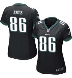 Women's Nike Philadelphia Eagles #86 Zach Ertz Game Black Alternate NFL Jersey