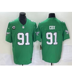 Men's Nike Philadelphia Eagles #91 Fletcher Cox Green 2023 F.U.S.E. Vapor Untouchable C Stitched Football Jersey