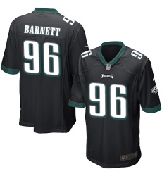 Men's Nike Philadelphia Eagles #96 Derek Barnett Game Black Alternate NFL Jersey