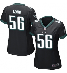 Women's Nike Philadelphia Eagles #56 Chris Long Game Black Alternate NFL Jersey