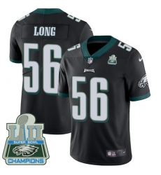 Youth Nike Philadelphia Eagles #56 Chris Long Black Alternate Vapor Untouchable Limited Player Super Bowl LII Champions NFL Jersey