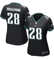 Women's Nike Philadelphia Eagles #28 Wendell Smallwood Game Black Alternate NFL Jersey