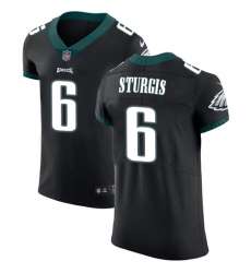 Men's Nike Philadelphia Eagles #6 Caleb Sturgis Black Alternate Vapor Untouchable Elite Player NFL Jersey
