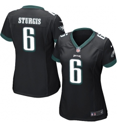 Women's Nike Philadelphia Eagles #6 Caleb Sturgis Game Black Alternate NFL Jersey