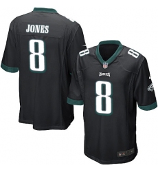 Men's Nike Philadelphia Eagles #8 Donnie Jones Game Black Alternate NFL Jersey