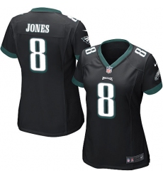 Women's Nike Philadelphia Eagles #8 Donnie Jones Game Black Alternate NFL Jersey