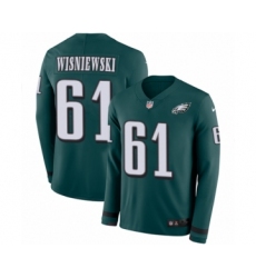 Men's Nike Philadelphia Eagles #62 Jason Kelce Limited Green Therma Long Sleeve NFL Jersey
