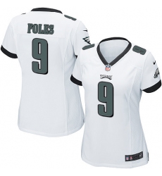 Women's Nike Philadelphia Eagles #9 Nick Foles Game White NFL Jersey