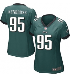 Women's Nike Philadelphia Eagles #95 Mychal Kendricks Game Midnight Green Team Color NFL Jersey