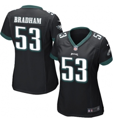 Women's Nike Philadelphia Eagles #53 Nigel Bradham Game Black Alternate NFL Jersey