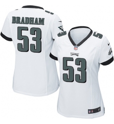 Women's Nike Philadelphia Eagles #53 Nigel Bradham Game White NFL Jersey