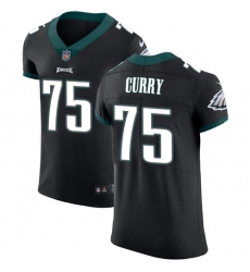 Men's Nike Philadelphia Eagles #75 Vinny Curry Black Alternate Vapor Untouchable Elite Player NFL Jersey