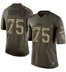 Men's Nike Philadelphia Eagles #75 Vinny Curry Elite Green Salute to Service NFL Jersey