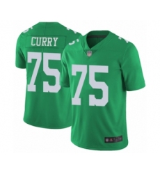 Men's Philadelphia Eagles #75 Vinny Curry Limited Green Rush Vapor Untouchable Football Jersey