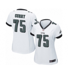Women's Philadelphia Eagles #75 Vinny Curry Game White Football Jersey
