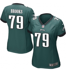 Women's Nike Philadelphia Eagles #79 Brandon Brooks Game Midnight Green Team Color NFL Jersey