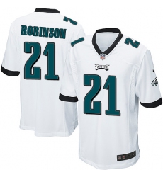Men's Nike Philadelphia Eagles #21 Patrick Robinson Game White NFL Jersey