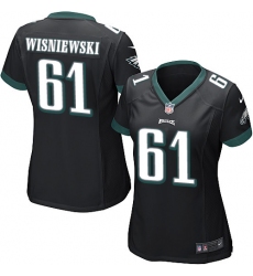 Women's Nike Philadelphia Eagles #61 Stefen Wisniewski Game Black Alternate NFL Jersey