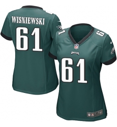 Women's Nike Philadelphia Eagles #61 Stefen Wisniewski Game Midnight Green Team Color NFL Jersey