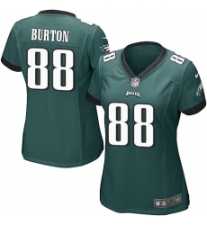 Women's Nike Philadelphia Eagles #88 Trey Burton Game Midnight Green Team Color NFL Jersey