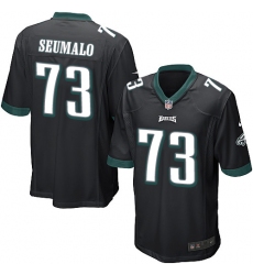 Men's Nike Philadelphia Eagles #73 Isaac Seumalo Game Black Alternate NFL Jersey