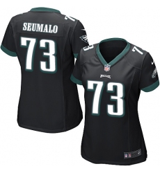 Women's Nike Philadelphia Eagles #73 Isaac Seumalo Game Black Alternate NFL Jersey