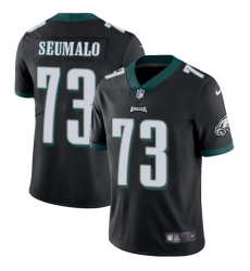 Youth Nike Philadelphia Eagles #73 Isaac Seumalo Black Alternate Vapor Untouchable Limited Player NFL Jersey