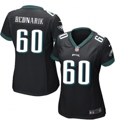 Women's Nike Philadelphia Eagles #60 Chuck Bednarik Game Black Alternate NFL Jersey