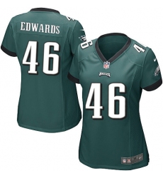 Women's Nike Philadelphia Eagles #46 Herman Edwards Game Midnight Green Team Color NFL Jersey
