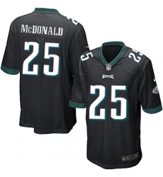 Men's Nike Philadelphia Eagles #25 Tommy McDonald Game Black Alternate NFL Jersey