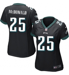 Women's Nike Philadelphia Eagles #25 Tommy McDonald Game Black Alternate NFL Jersey